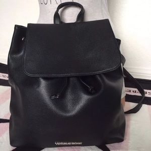 VS black leather backpack